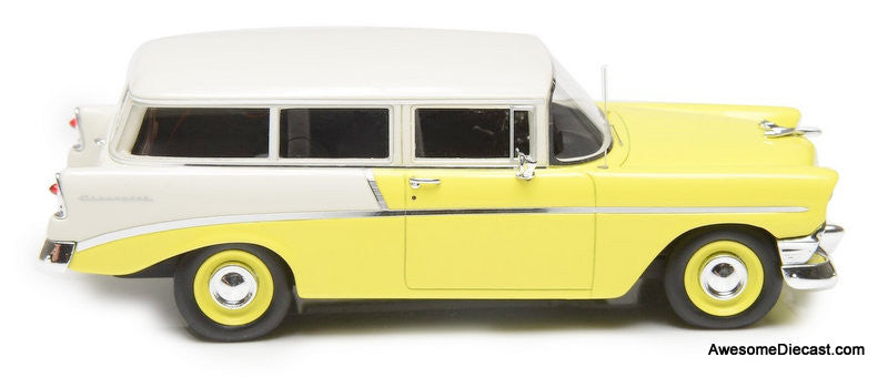 Esval Models 1:43 1956 Chevrolet 210 Handyman 2 Door Station Wagon, Yellow/White