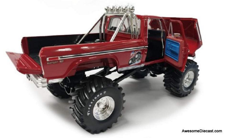 1979 Ford F-250 Monster Truck w/66-Inch Tires: Walking Tall, Kings Of Crunch 1:18 Diecast Model Truck by Greenlight