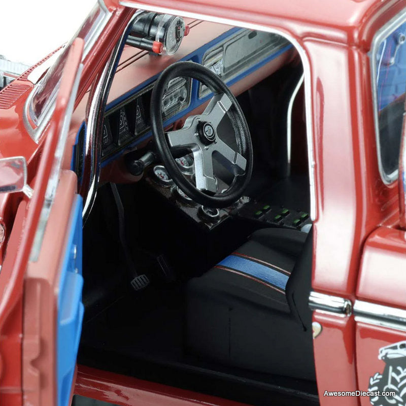 1979 Ford F-250 Monster Truck w/66-Inch Tires: Walking Tall, Kings Of Crunch 1:18 Diecast Model Truck by Greenlight