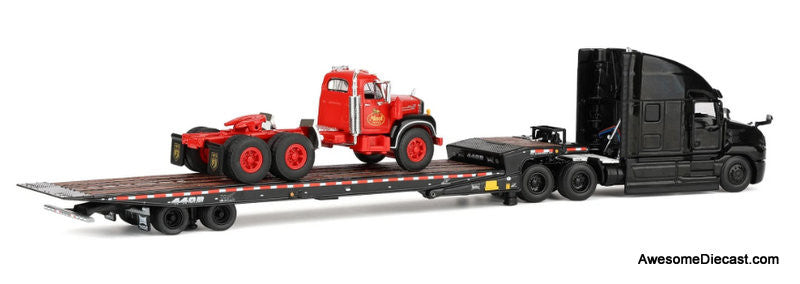 Mack Anthem Sleeper Tractor w/Landoll 440B-50CA Trailer & Mack B-61 Mack Day Cab 1:64 Diecast Model Truck DCP by FG