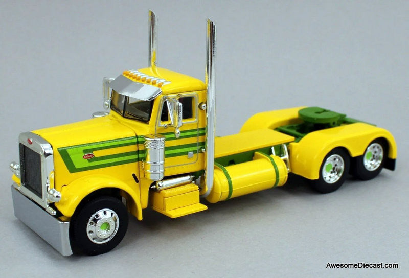 Peterbilt 379 Day Cab w/Lode Distinction Tri-Axle Hopper Trailer, Green/Yellow 1:64 Diecast Model Truck DCP by FG