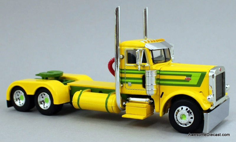Peterbilt 379 Day Cab w/Lode Distinction Tri-Axle Hopper Trailer, Green/Yellow 1:64 Diecast Model Truck DCP by FG