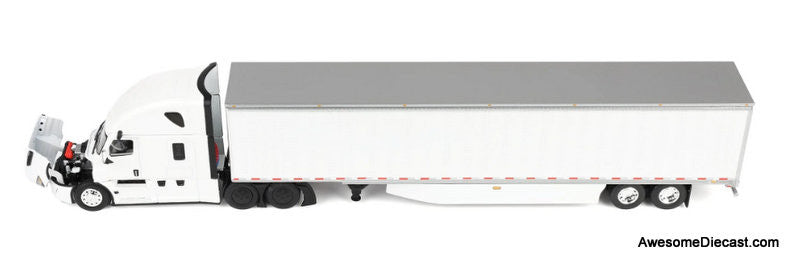 Freightliner Cascadia Fifth Generation Semi Truck w/Raised Roof Sleeper, White 1:64 Diecast Model Truck DCP by FG