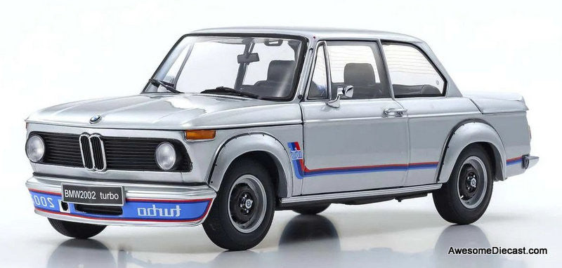 BMW 2002 Turbo, Silver 1:18 Diecast Model Car by Kyosho