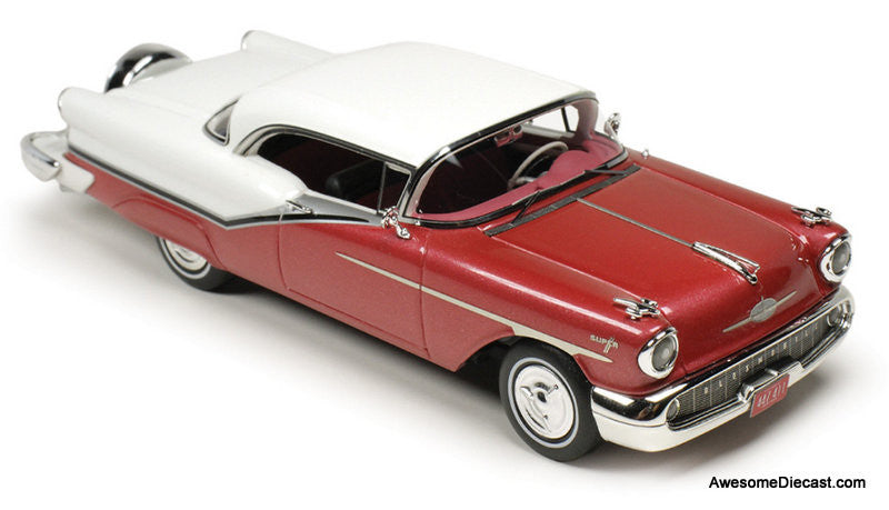 1957 Oldsmobile Starfire w/Continental Kit, Royal Glow & Alcan White 1:43 Resin Car Model Car by Goldvarg Collection