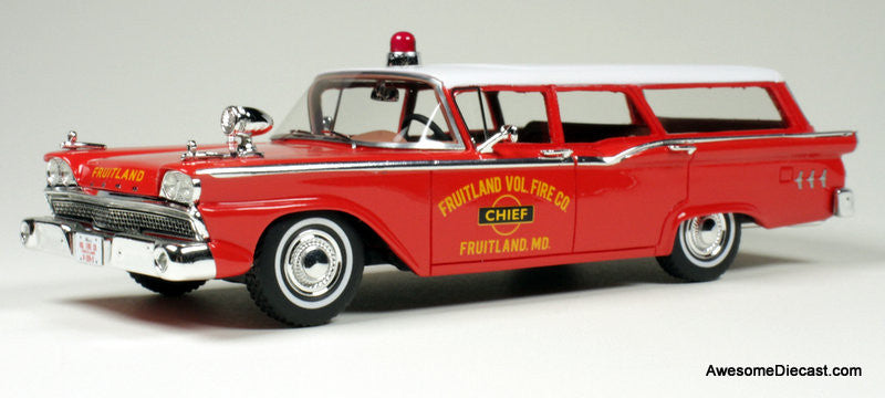 1959 Ford Country Squire "Fruitland,MD" Fire Chief 1:43 Resin Cast Model Car by Goldvarg Collection