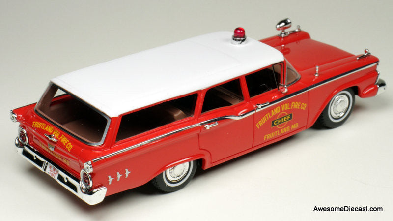 1959 Ford Country Squire "Fruitland,MD" Fire Chief 1:43 Resin Cast Model Car by Goldvarg Collection