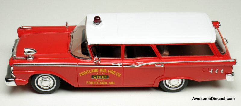 1959 Ford Country Squire "Fruitland,MD" Fire Chief 1:43 Resin Cast Model Car by Goldvarg Collection