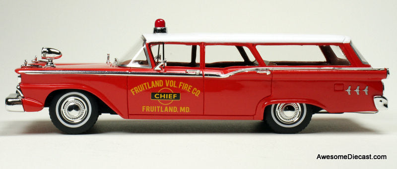 1959 Ford Country Squire "Fruitland,MD" Fire Chief 1:43 Resin Cast Model Car by Goldvarg Collection