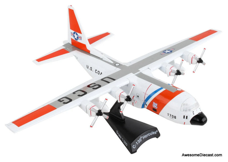 Lockheed C-130 Hercules: United States Coast Guard 1:200 Diecast Model Plane by Postage Stamp