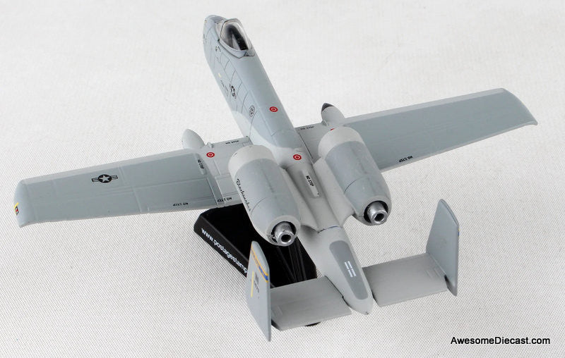 Fairchild Republic A-10 Thunderbolt II Warthog 163rd Fighter Squadron "Black Snakes" 1:140 Diecast Model Plane by Postage Stamp