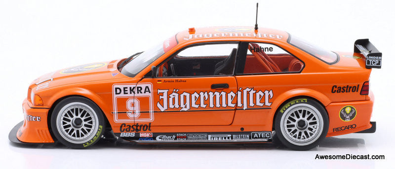 1993 BMW 325i Coupe E36 #9 Jägermeister Linder Team DTM (Armin Hahne) 1:18 Diecast Model Car by Werk83