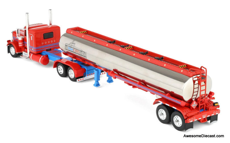 Peterbilt 389 Sleeper Tractor w/Heil Fuel Tanker: Sancken Trucking, Amcan, 1:64 Diecast Model Truck DCP by First Gear