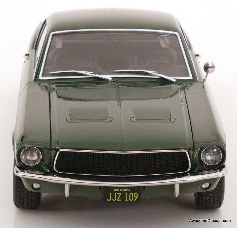 1968 Ford Mustang GT Fastback, Highland Green 1:12 Diecast Model Car by KK Scale