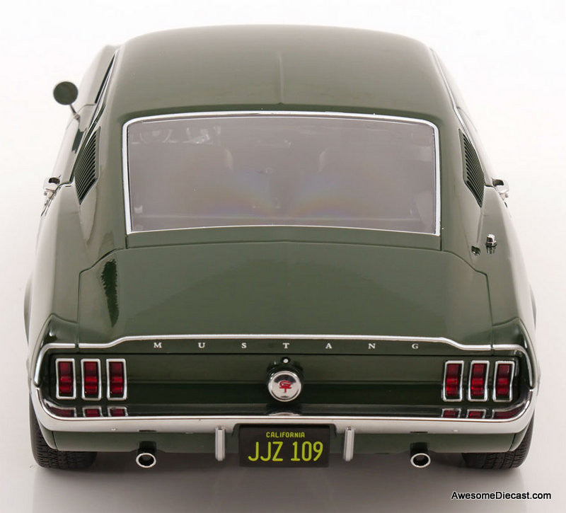 1968 Ford Mustang GT Fastback, Highland Green 1:12 Diecast Model Car by KK Scale