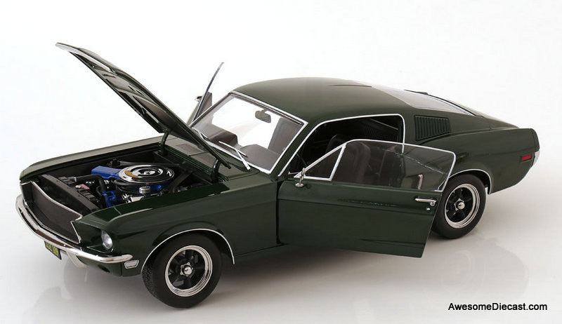 1968 Ford Mustang GT Fastback, Highland Green 1:12 Diecast Model Car by KK Scale