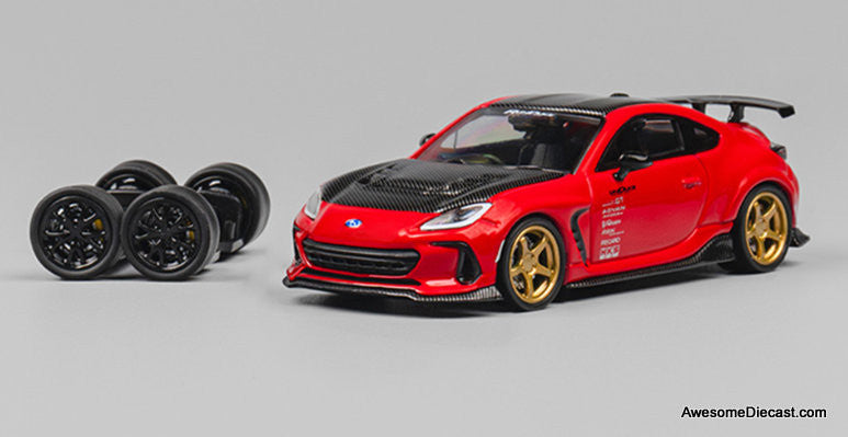 Subaru BRZ Varis Arising-1, Red/Carbon Fiber 1:64 Diecast Model