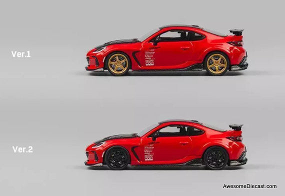 Subaru BRZ Varis Arising-1, Red/Carbon Fiber 1:64 Diecast Model