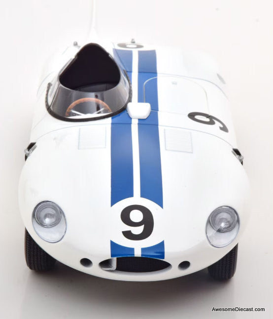 Jaguar D-Type Longnose #9, White 24h Le Mans 1955 1:18 Diecast Model Car by CMR
