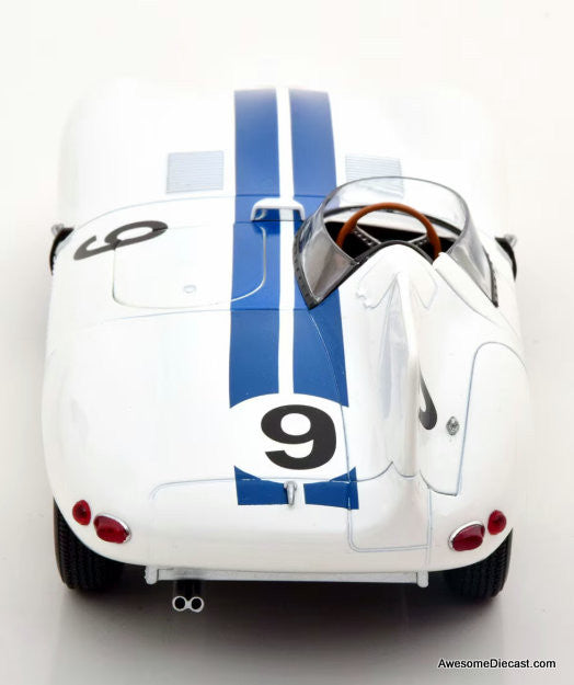 Jaguar D-Type Longnose #9, White 24h Le Mans 1955 1:18 Diecast Model Car by CMR