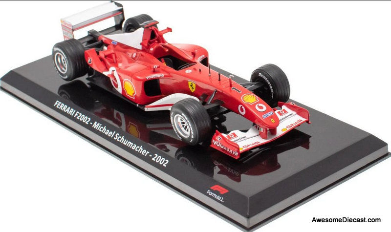 2002 Ferrari F2002 #1 Formula 1 Race Car (Michael Schumacher) 1:24 Diecast Model Car by DeAgostini