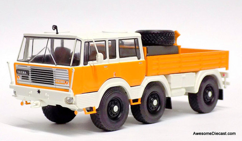 IXO 1:43 Tatra 813 6x6 Pick-Up Truck, Orange/White