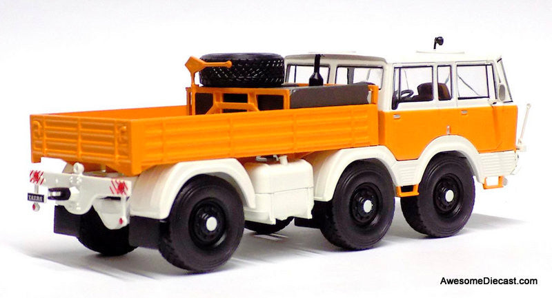 IXO 1:43 Tatra 813 6x6 Pick-Up Truck, Orange/White