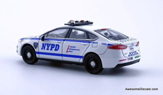 Ford Fusion Police Responder: New York City Police 1:64 Diecast Model Car by 596 Model