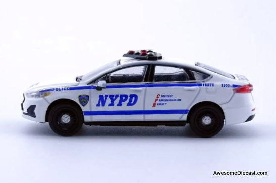 Ford Fusion Police Responder: New York City Police 1:64 Diecast Model Car by 596 Model
