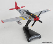 North American P-51D Mustang: Bunny Red Tail 1:100 Diecast Model Plane by Postage Stamp