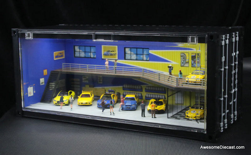 Container Showroom & Workshop w/Lighting Spoon Livery 1:64 Diorama by MoreArt