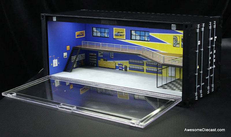 Container Showroom & Workshop w/Lighting Spoon Livery 1:64 Diorama by MoreArt