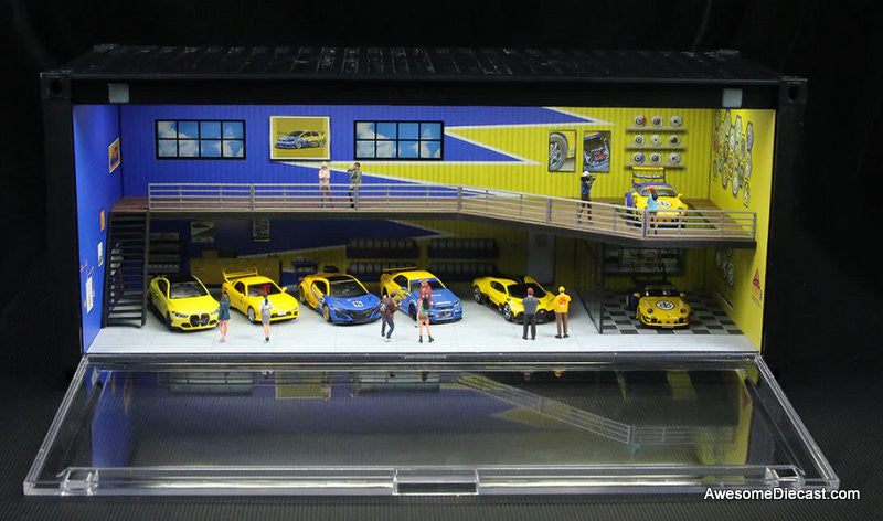 Container Showroom & Workshop w/Lighting Spoon Livery 1:64 Diorama by MoreArt