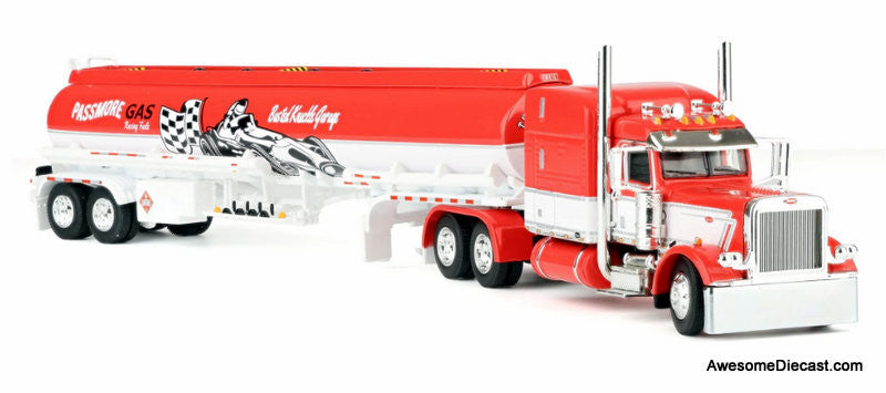 Peterbilt 389 Sleeper Tractor w/Heil Fuel Tank Trailer: Busted Knuckle Garage 1:64 Diecast Truck DCP by FG