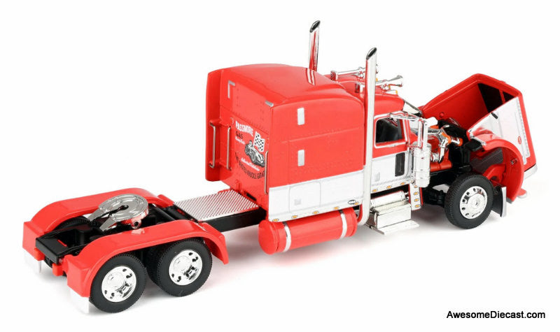 Peterbilt 389 Sleeper Tractor w/Heil Fuel Tank Trailer: Busted Knuckle Garage 1:64 Diecast Truck DCP by FG