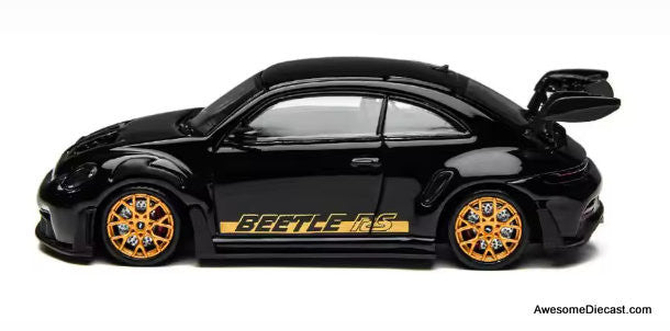 Volkswagen Beetle RS, Black/Gold 1:64 Diecast Model Car by Time Micro