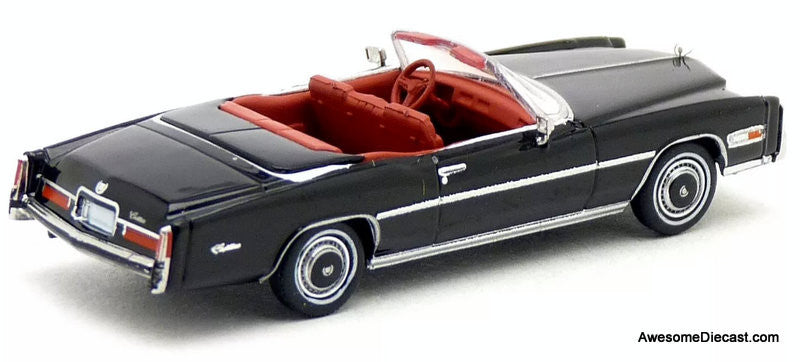 1976 Cadillac Eldorado Convertible, Black 1:87 ABS Plastic Model Car by Brekina