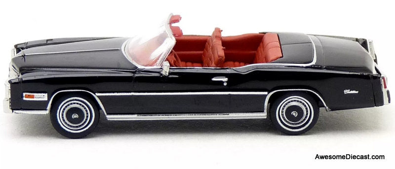 1976 Cadillac Eldorado Convertible, Black 1:87 ABS Plastic Model Car by Brekina