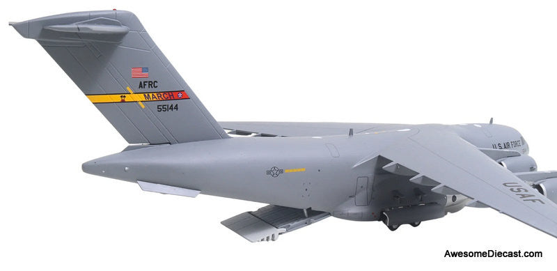 Boeing C-17 Globemaster 111: USAF March AFB 1:200 Diecast Model Plane by Gemini 200