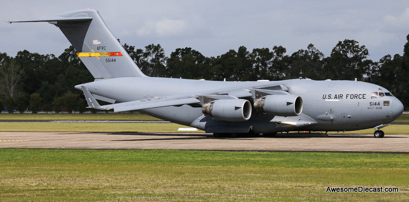 Boeing C-17 Globemaster 111: USAF March AFB 1:200 Diecast Model Plane by Gemini 200