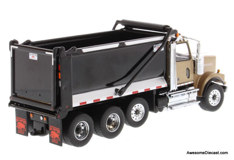 Diecast Masters 1:50 Western Star 4900 SF Tandem Truck w/Pusher Axle w/Ox Bodies Stampede Dump Bed