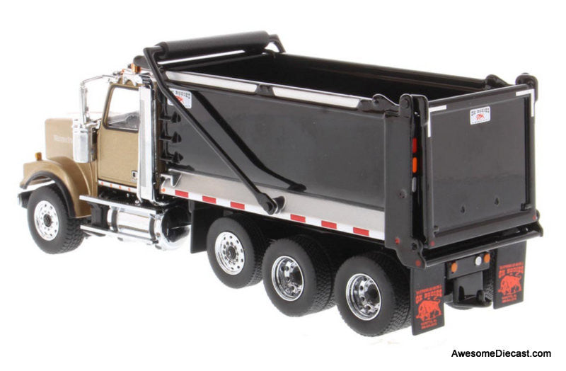 Diecast Masters 1:50 Western Star 4900 SF Tandem Truck w/Pusher Axle w/Ox Bodies Stampede Dump Bed