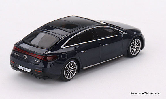 Mini GT 1:64 Mercedes-Benz EQS 580 4MATIC, Nautical Blue Metallic