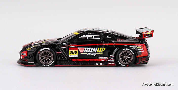 Nissan GT-R Nismo GT3, #360, "RUNUP RIVAUX GT-R" Tomei Sports 2023 Super GT Series 1:64 Diecast Model Car by Mini GT
