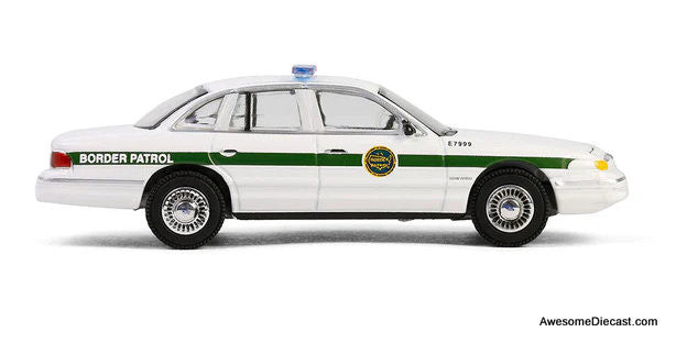 1997 Ford Crown Victoria U.S. Customs and Border Protection Patrol USA 1:64 Diecast Model Car by Greenlight