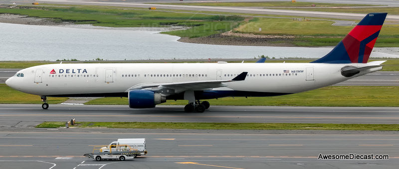 Airbus A330-300: Delta Airlines (Reg #N811NW) 1:100 Resin Cast Model Plane by Sky Marks Elite