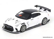 Nissan GT-R (R35) Top Secret, White Tokyo Auto Salon 2021 1:64 Diecast Model Car by Inno64