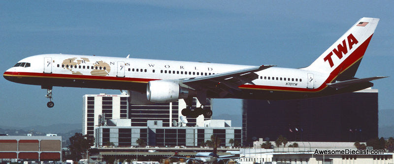 Boeing 757-200: (TWA) Trans World Airlines (Reg #N701TW) 1:200 Diecast Model Plane by Inflight