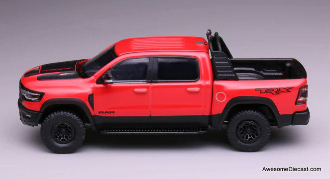 Dodge Ram 1500 SRX Sports Pick-Up Truck, Red 1:64 Diecast Model Truck by 596 Model