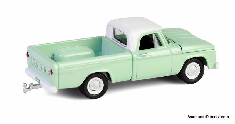 1964 Dodge D200 Sweptline Pick-Up, Turf Green/White 1:64 Diecast Model Truck by Greenlight